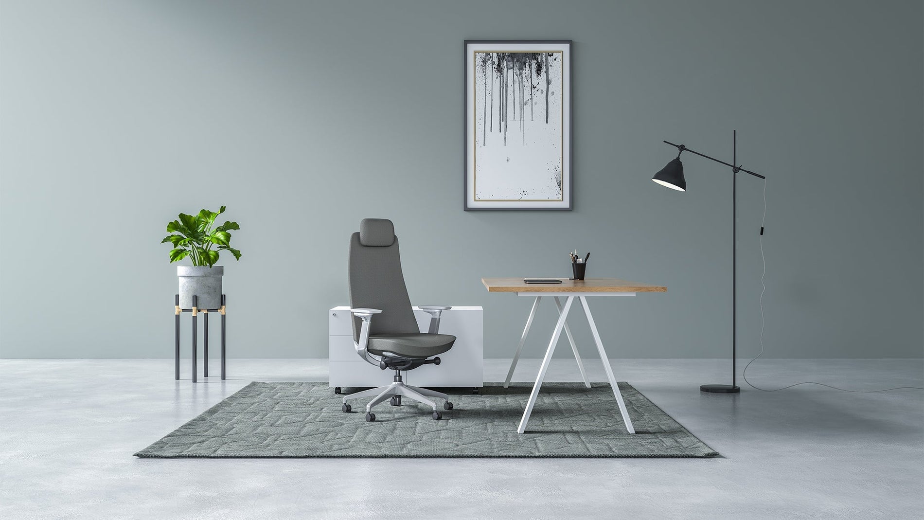Exploded view of an ergonomic office chair showcasing its high-quality components, designed for optimal comfort and support.