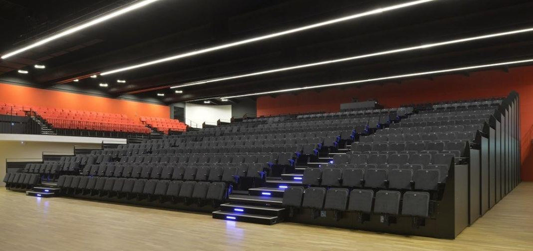 black fabric theater seats in the philippines auditorium
